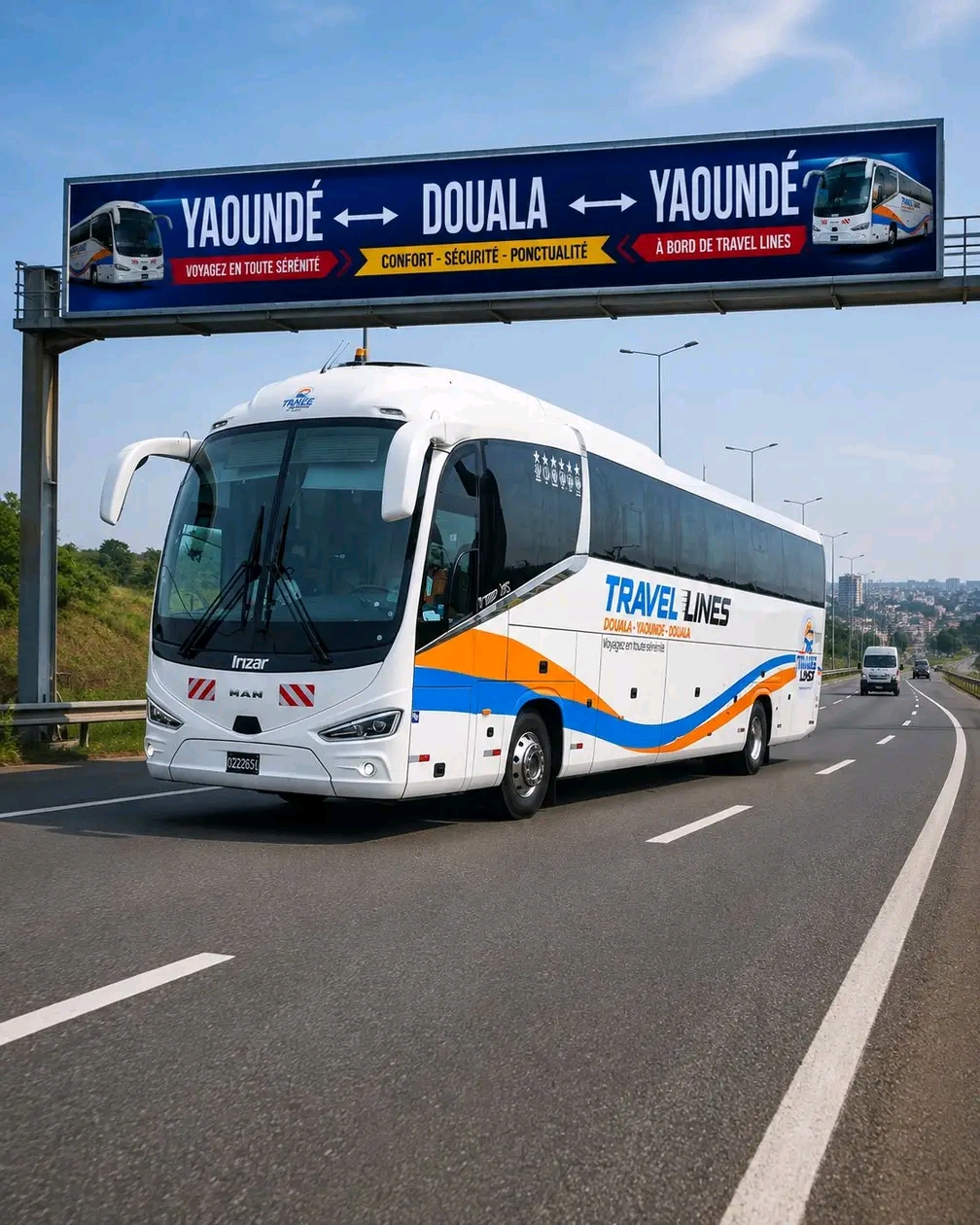 Autocar Travel Lines Irizar sur l'axe Yaoundé – Douala